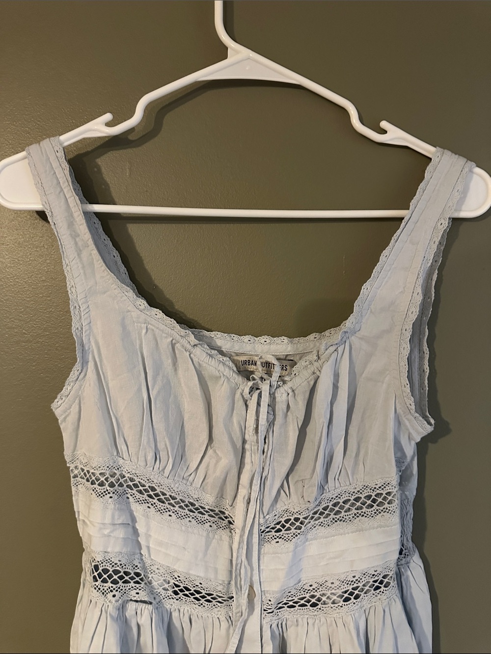 Urban Outfitter’s Light Blue Lace-Trim Button Front Sundress - Picture 2 of 4